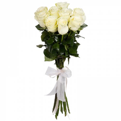 Купить 9 белых роз с доставкой по Иланскому